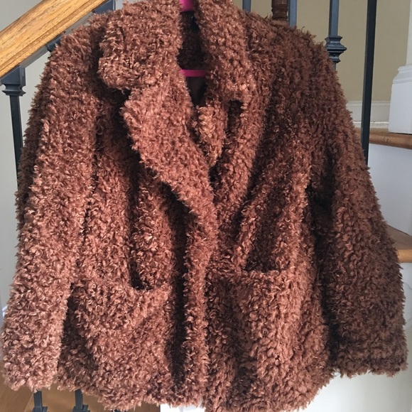 Fabulous Brown H&M Faux Fur Coat NWOT/Never Worn - Picture 1 of 2